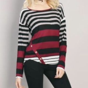Burgundy stripped shirt